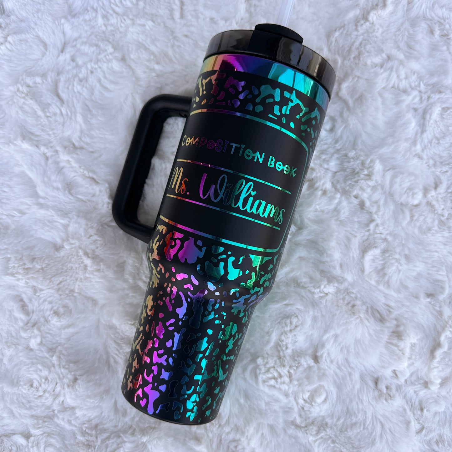 Teacher Composition Book - Rainbow Tumbler