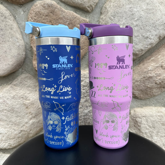 Eras - Engraved Stanley 30oz Flip Straw Tumbler