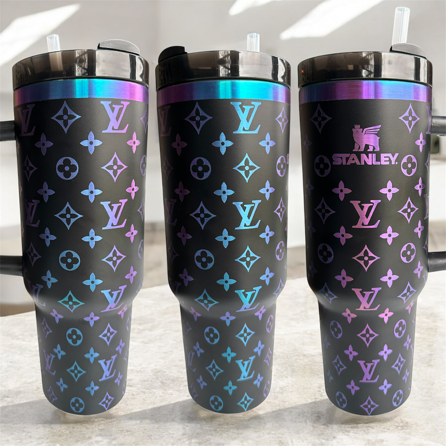 LV Luxury Brand - Rainbow Tumbler