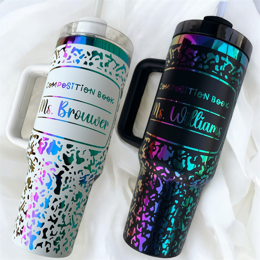 Teacher Composition Book - Rainbow Tumbler